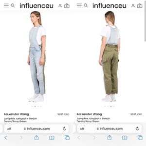 ALEXANDER WANG denim overalls